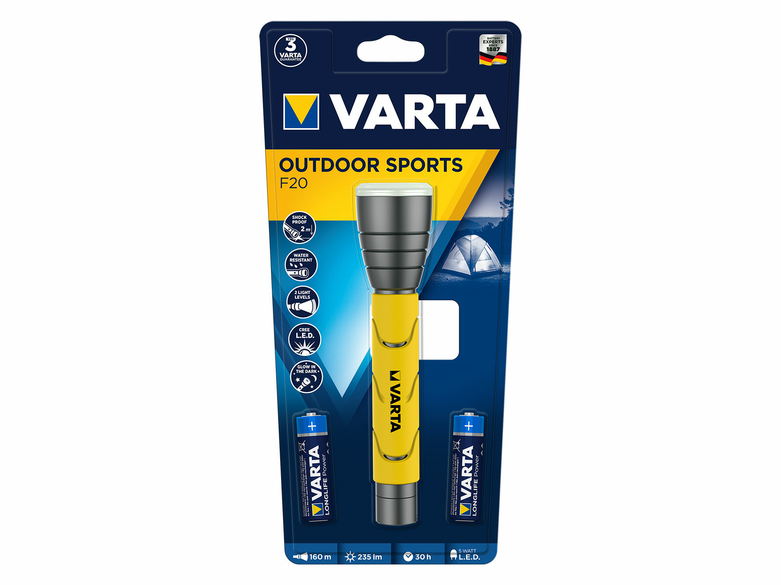 VARTA 18628 - Torche LED LED/5W/2XAA