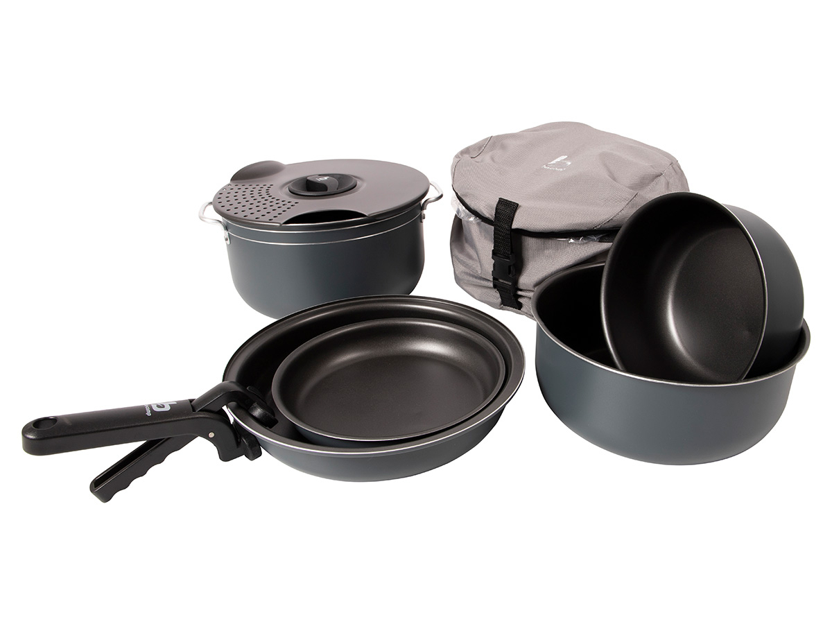 Set De Casseroles Camping Bo-Camp Slauson 3 Pièces - Aluminium Bronze, Neuf (peut être B-ware)