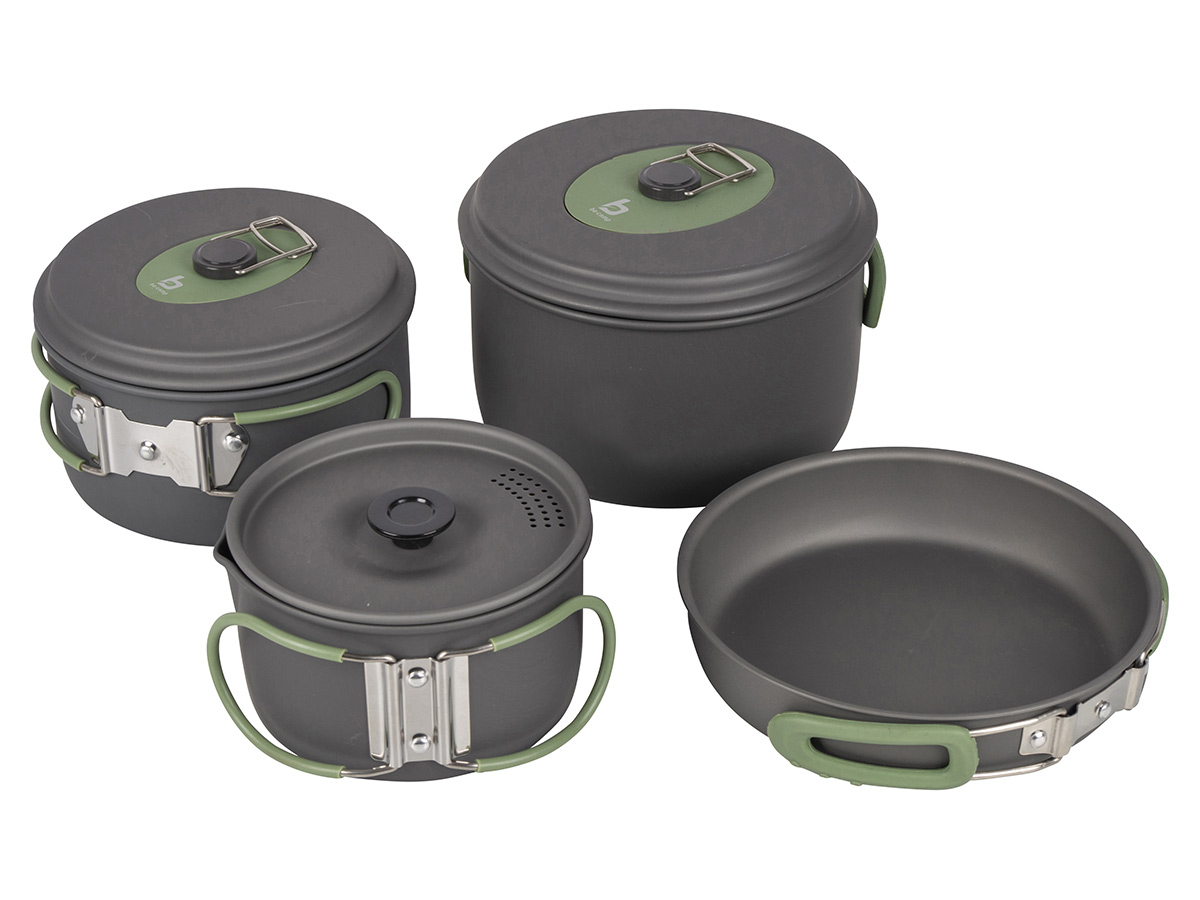 Optimus Terra Camp 4 Ensemble De Casseroles 7 Pièces - Batterie Cuisine Camping