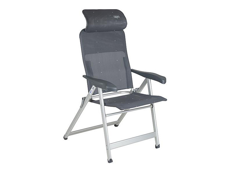 Chaise pliante en aluminium gris cendré Compact Crespo Chaise pliante en aluminium gris cendré Compact Crespo