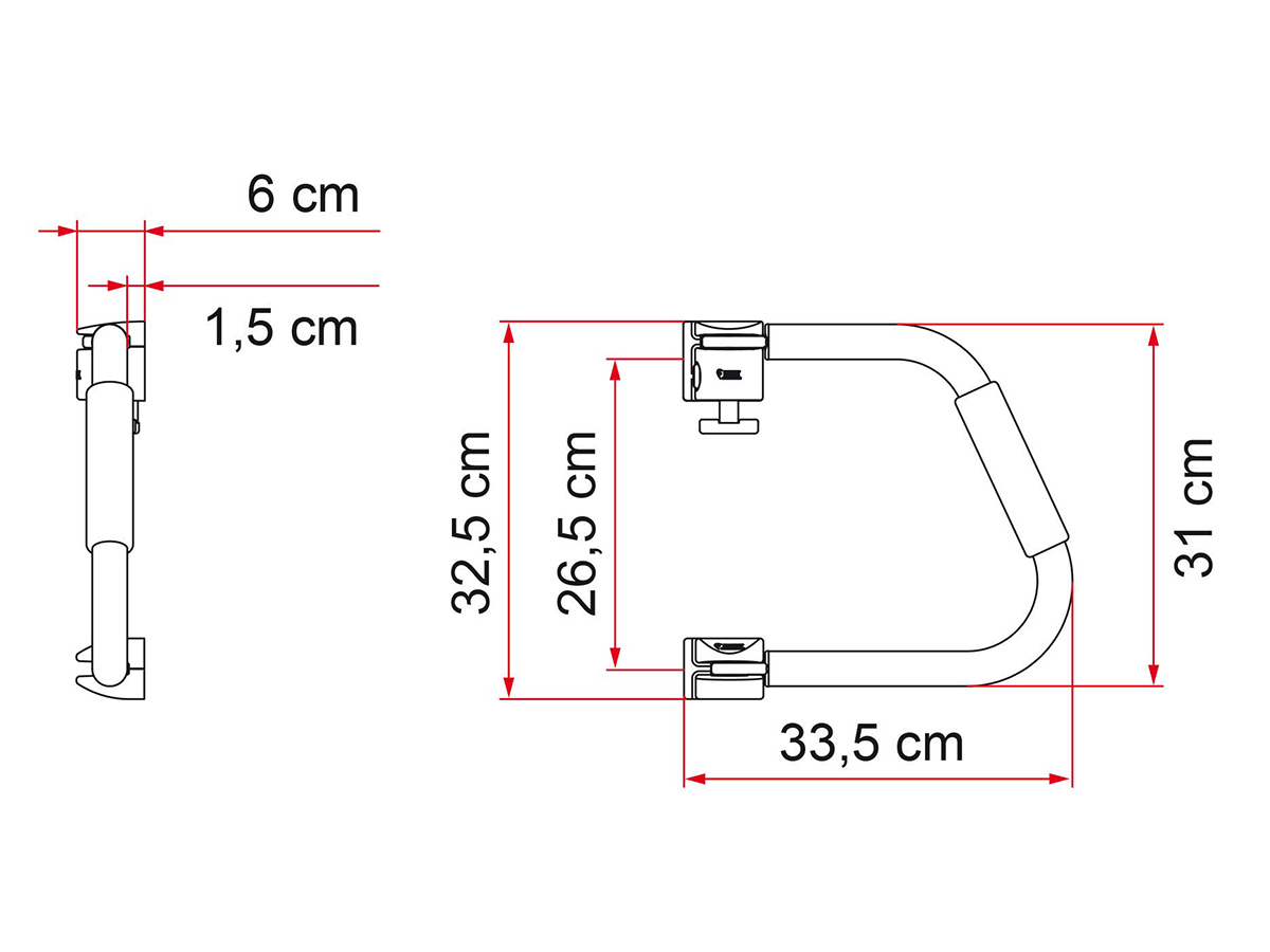 Poignée De Sécurité FIAMMA Security 31 - Modèle 03513-01, Camping-car