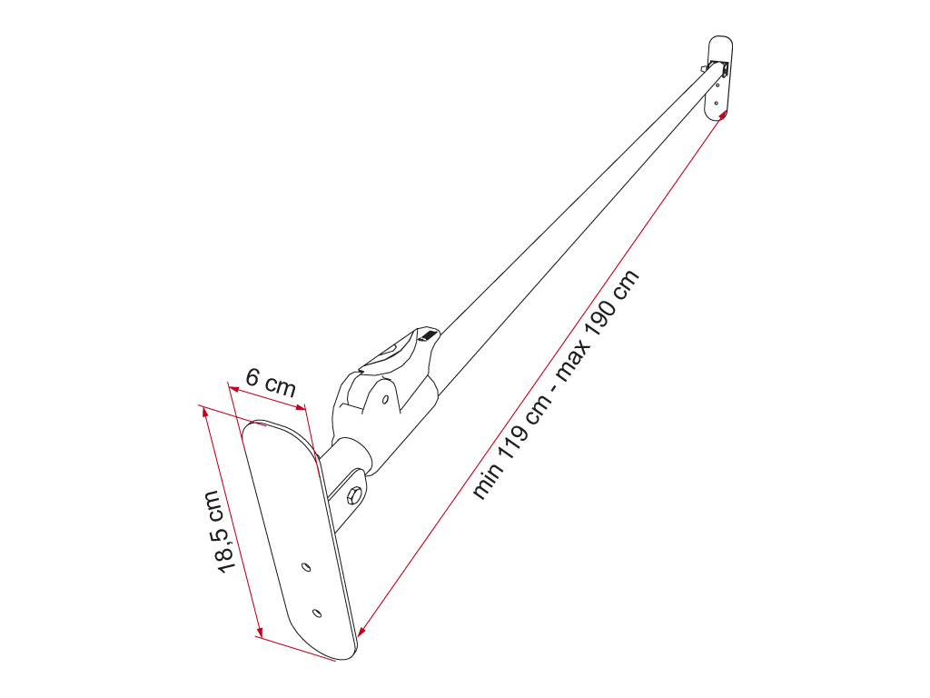 Fiamma Security 31 Barre D'Appui Aluminium Avec Verrou - Hauteur 31cm Pour Caravane Et Camping-Car