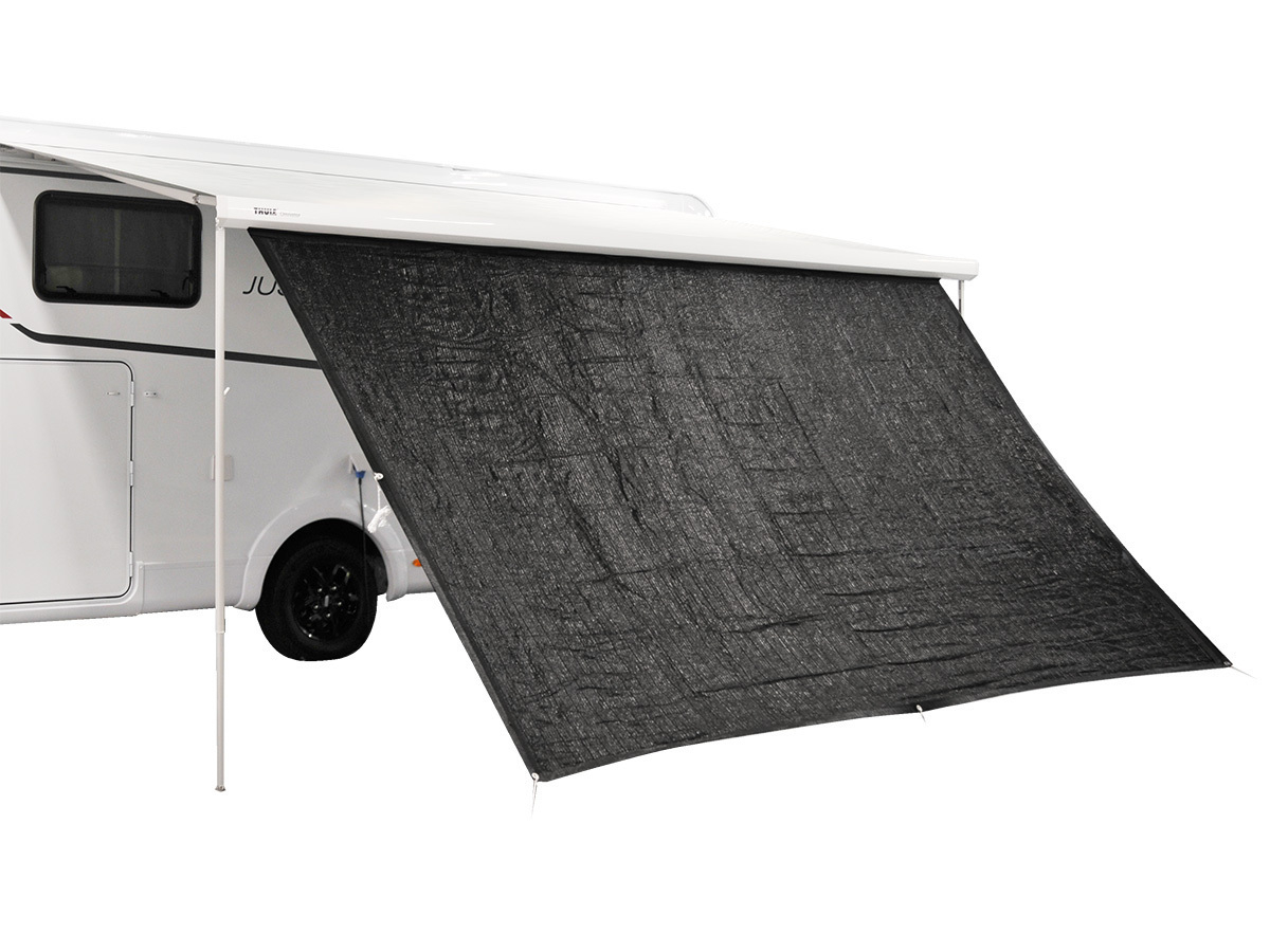 Voile D'Ombrage Pour Caravane Your GEAR 4,5x2,4m - Tarp Anti-UV 50+ Imperméable 5000mm Avec 3 Mâts Télescopiques En Aluminium - Protection Solaire & Pluie Idéale Voyage