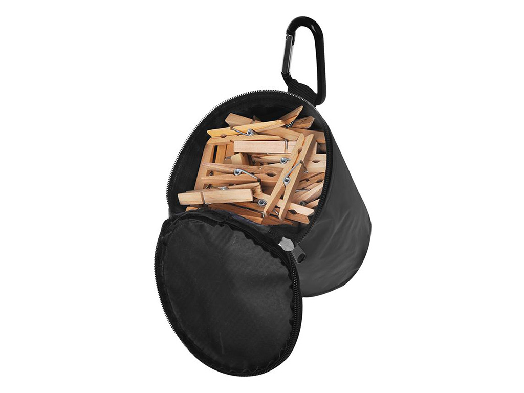 ProPlus Sac à Pinces à Linge Avec Mousqueton & Fermeture Éclair – Pratique & Compact 17x14 Cm